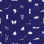 winter sports and equipment pattern eps10