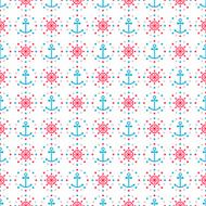 Seamless sea background of anchors and hand wheels N2