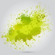 Vector green vintage watercolor texture with blots
