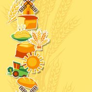 Seamless pattern with agricultural objects N6