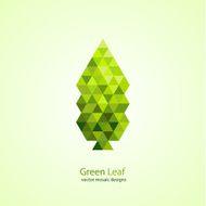 Colorful green vector leaf