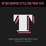 Retro vector graphic style for text N4