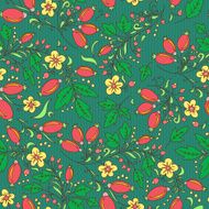 seamless barberry with white flower N2