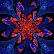 Fabulous symmetrical flower pattern Computer generated graphics N10