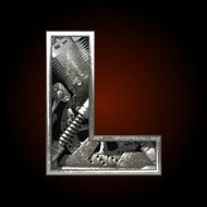 vector figure l with engine inside