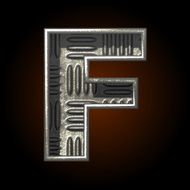 vector metal construction figure f N2