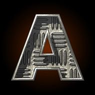 vector metal construction figure a