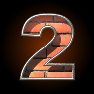 Vector brick cutted figure 2