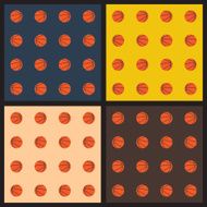 Seamless patterns with basketball balls