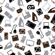 home electrical appliances gray pattern eps10