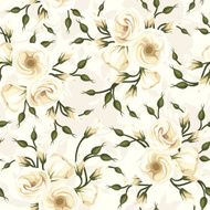 Seamless pattern with lisianthus flowers Vector illustration N2