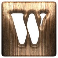Vector wooden figure w
