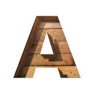 Vector wooden cutted figure a Paste to any background