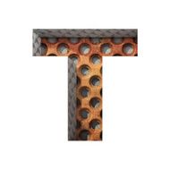 Vector metal cutted figure t Paste to any background N3