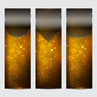 Set of banners with glass copyspace N2