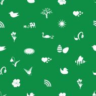spring icons pattern eps10