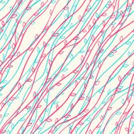 striped pattern with leaves