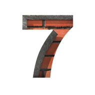 Vector brick cutted figure 7 Paste to any background