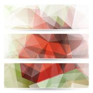 Abstract geometric trianglular banners set N8