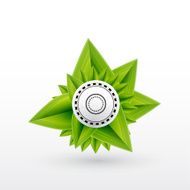 Green leaf vector concept