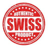 Authentic swiss product stamp