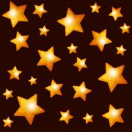 Seamless Pattern with Gold Stars on Dark Background