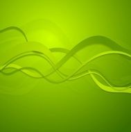 Green spring waves background