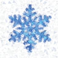 Seamless pattern of geometric snowflake
