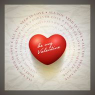 Retro Valentine's day card N13