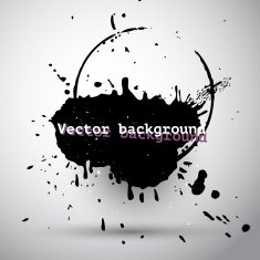 Black abstract blot