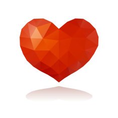 Heart polygonal style N2