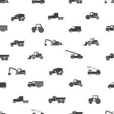 heavy machinery icons seamless pattern eps10