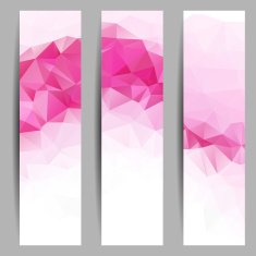 Set of banners with abstract triangles N25