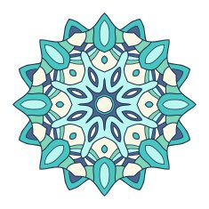Circular decorative ornament arabic pattern N5