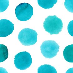 Watercolor modern pattern with polka dots N2