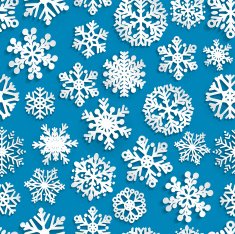 Seamless pattern of paper snowflakes N4
