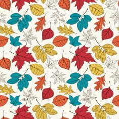 Vector autumn background with decorative colorful leaves N3