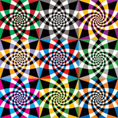 Spiral colorful whirls seamless pattern vector design