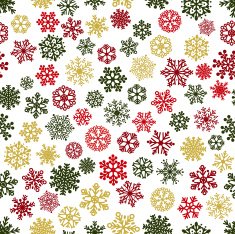 Seamless pattern of snowflakes N36