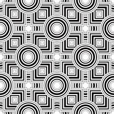 Seamless black and white geometric vector background simple N4