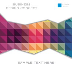 creative colorful triangular design banner