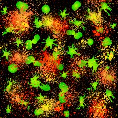 seamless pattern of colorful splashes