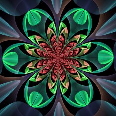 Fabulous symmetrical pattern of the leaves Computer generated N7