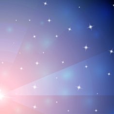 Abstract pink and blue mosaic galaxy with perspective