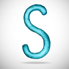Watercolor letters S