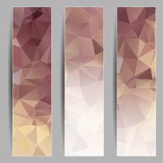 Set of banners with abstract triangles N28