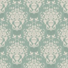 Blue baroque bright pattern N3