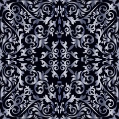 Silver baroque pattern