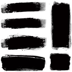 Grunge halftone paint strips