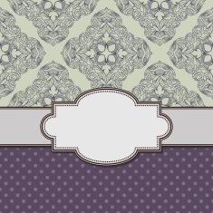 Vintage vector flower frame N198